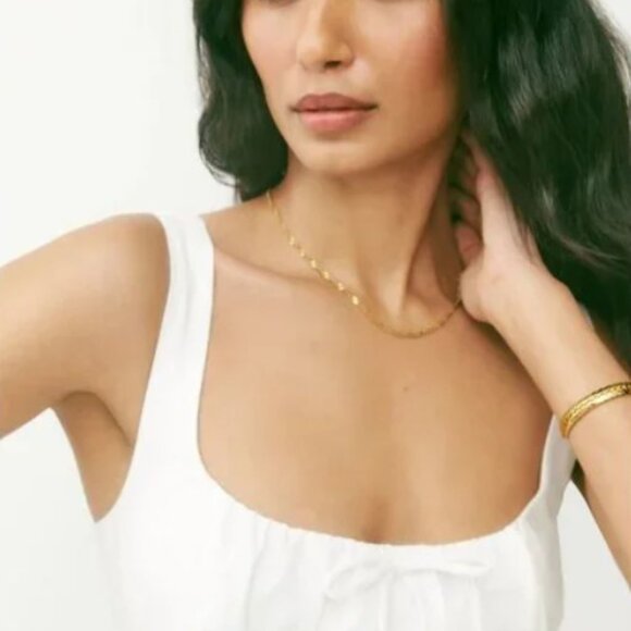 Reformation Balia Linen Dress in White - Picture 3 of 10